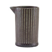 Black Terra Porcelain FLUTED Jug